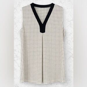 JONES NEW YORK-Medium Black & White Sleeveless Blouse